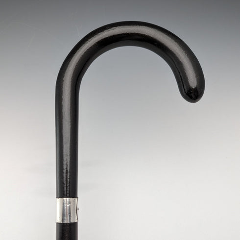 1923年 英国アンティーク 紳士用ステッキ 純銀装飾 ブラックシャフト 91cm K&S Ltd